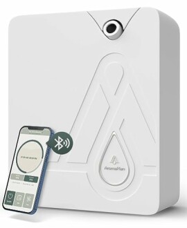 Smart aromatherapy diffuser with smartphone control feature.