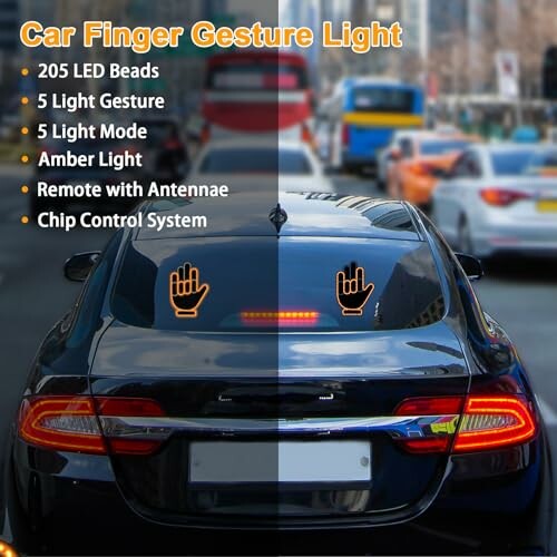 Car Finger Lights with Remote
