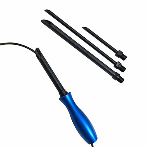 Carbon fiber antenna kit with blue handle and interchangeable rods.