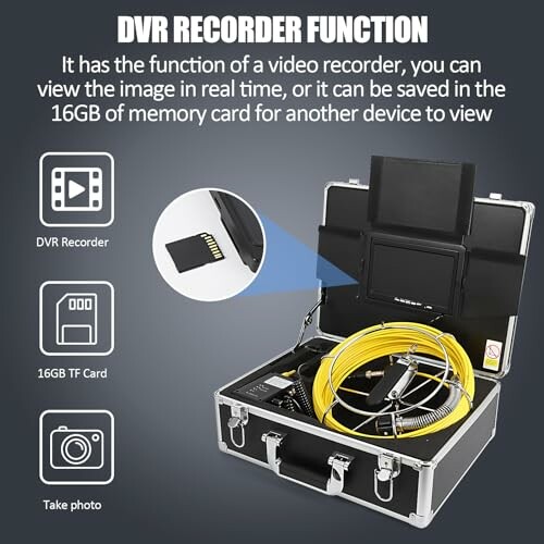 DVR recorder kit with 16GB TF card and camera.