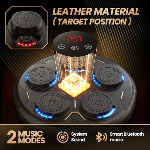 Electronic device with leather material and Bluetooth music modes