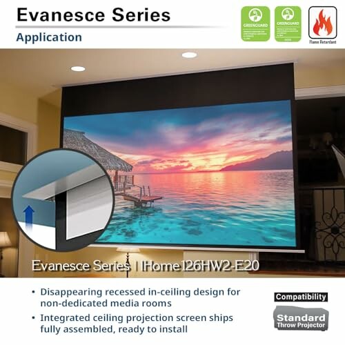 Elite Screens Evanesce 106" Projector Screen