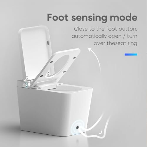 Toilet with foot sensing mode for automatic seat operation.