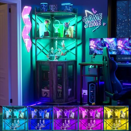 Aheaplus Corner Bar Cabinet