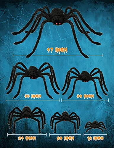 Halloween Plush Spiders Set