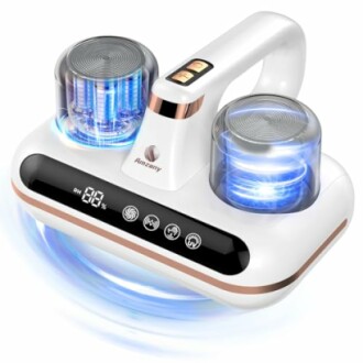 Handheld electric massager with digital display and two suction cups