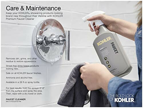 Kohler faucet cleaner instructions and product use