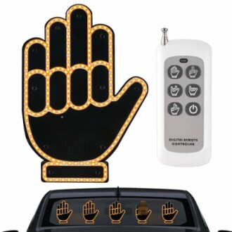 LED hand gesture sign with remote control for car.