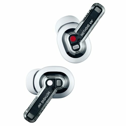 Transparent wireless earbuds with visible components