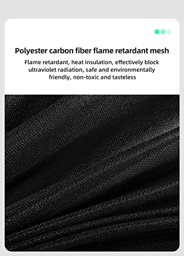 Black polyester carbon fiber flame retardant mesh