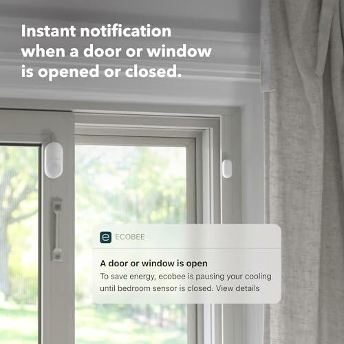 Smart home notification for door or window status.